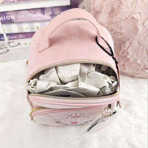 {Juicy Couture} Pink Velour {Heritage Backpack} main image 8